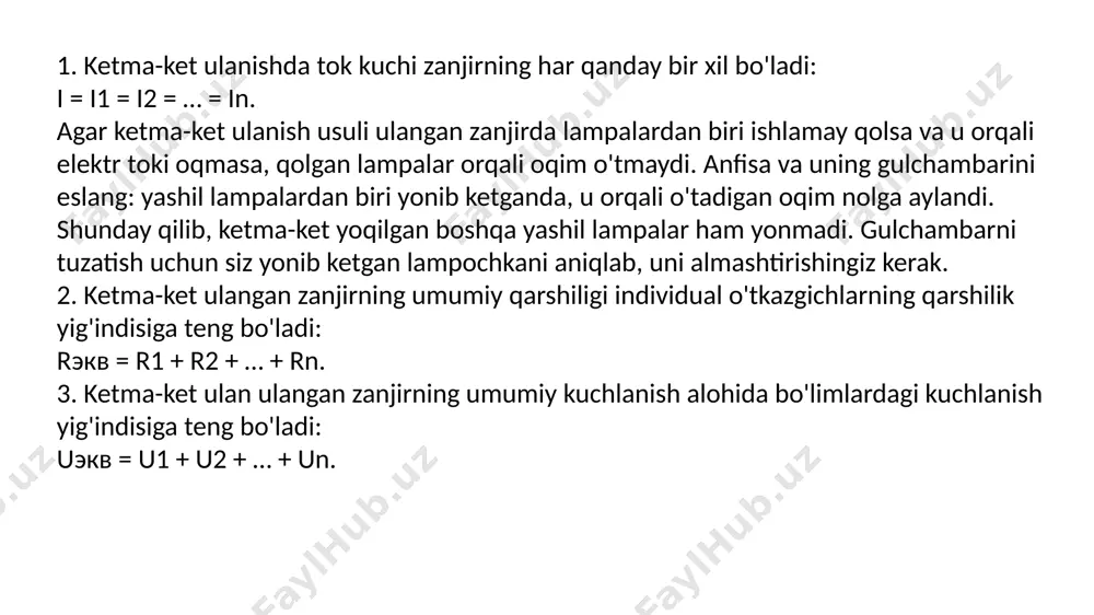 qarshiliklarni ketma-ket va parallel ulash - Page 5