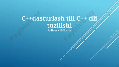 c++dasturlash tili c++ tili tuzilishi — PPTX