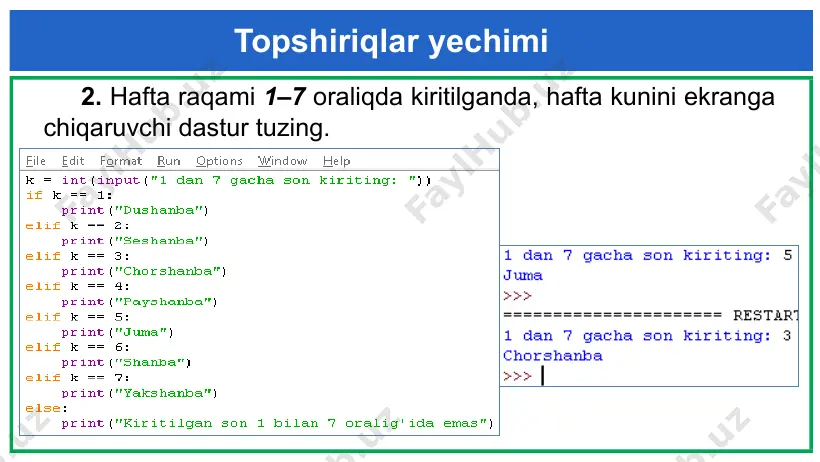 takrorlanuvchi algoritmlarni dasturlash (for operatori) - Page 4