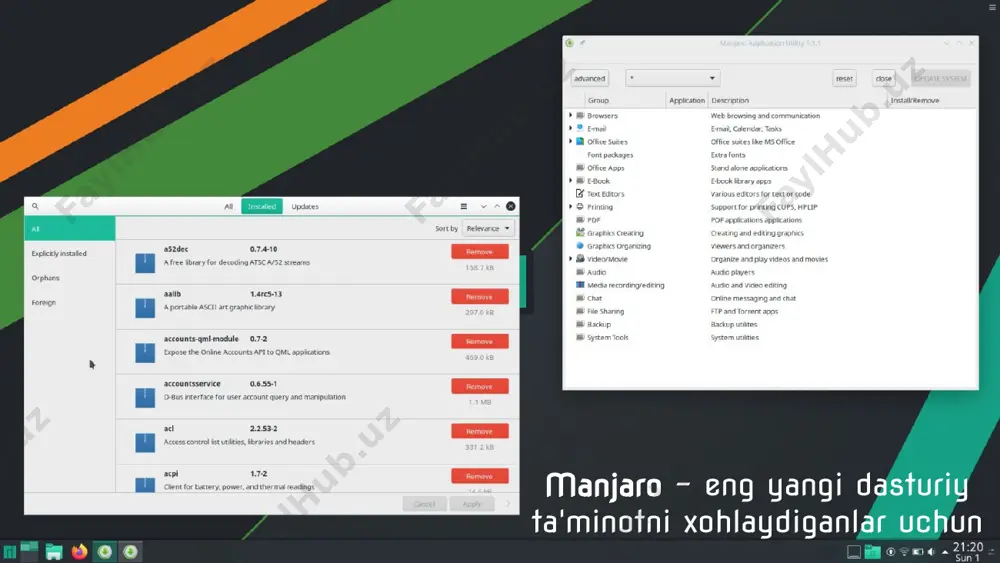 i dastur va paketlarni o'rnatishingiz va hokazo. dastur mantiqiy ravishda tuzilgan, siz hech qachon kerakli menyu elementini yo'qotmaysiz. distribyutsiya ikkita yangilash rejimiga ega: leap (ubuntudagi kabi barqaror) va tumbleweed (arch’dagi kabi eng qiziqarli yangi funksiyalarga ega prokatli versiya). shunday qilib, tizim barqarorligi va yangi xususiyatlarni tanlashingiz mumkin. afzalliklari: qulay yast sozlamalari menejeri, paketlarning keng assortimenti, kde ilovalarining ajoyib to'plami. kamchiliklari: standart distributivda ko'plab kodeklar va xususiy drayverlar mavjud emas - bu litsenziya shartlariga bog'liq. muammoni hal qilish uchun tizimni o'rnatgandan so'ng ularni qo'lda o'rnating. alternativ: kubuntu eng mashhur kde distributivlaridan biridir va uning grafik muhiti ish stolida foydalanish uchun idealdir. u ubuntu’ga asoslangan, ya'ni sizda ilova mosligi bilan bog'liq muammolar bo'lmaydi. yana bir variant – kde’ning so'nggi versiyalarini sinab ko'rmoqchi bo'lganlar uchun kde neon. elementary os — noutbuklar uchun elementary os nomidan ko'rinib turibdiki, linuxning ushbu versiyasi juda oddiy. uni o’rganishda sizda hech qanday muammo bo'lmaydi, uni noutbuklarda ishlatish oson. …