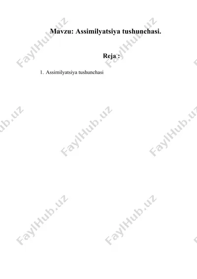 assimilyatsiya tushunchasi — DOCX