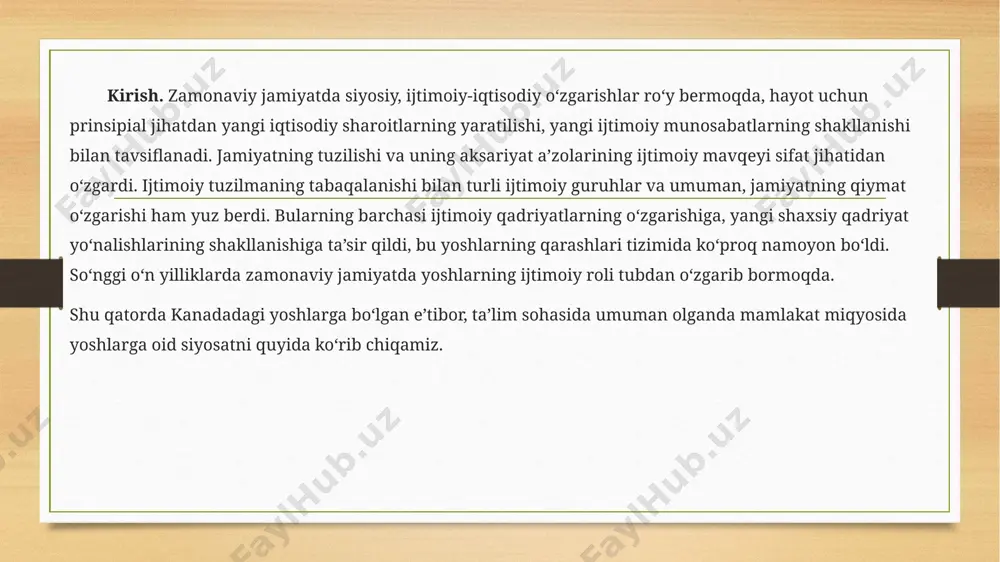 asini boshlamoqchi, oʻzgartirmoqchi yoki yaxshilamoqchi boʻlgan yoshlarga moʻljallangan kanadadaning "futurpreneur" kompaniyasida biznes boshlashni istagan 18 yoshdan 34 yoshgacha bo'lgan yoshlar uchun umumiy dasturi 30 ming aqsh dollari va ikki yillik biznes maslahat bilan ta'minlanadi. ularning umumiy dasturi 35 yoshdan 39 yoshgacha bo'lgan yoshlar uchun esa ikki yillik mentorlik bilan 45 ming aqsh dollarini tashkil etadi kanadada ta’lim olish aqsh yoki buyuk britaniyada o’qish bilan solishtirganda o’rtacha 30 foizga arzonroq bo’ladi. shunday qilib, bu mamlakat obro’li ta’lim olishni istagan, ammo buning uchun ko’p pul to’lashga tayyor bo’lmagan talabalar talabiga javob beradi. kanadadagi ta’lim kichik o’quv guruhlaridan iborat bo’lib, unda o’qituvchilar yuqori sifatli va zamonaviy ma’lumotlarni baham ko’radilar. kanada universitetlarining diplomlari dunyo bo’ylab tan olinadi. qs dunyo reytingiga ko’ra bitiruvchilarni ish bilan ta’minlash bo’yicha , kanadadagi 4 ta oliy ta’lim muassasalari — makgill universiteti, vaterlo universiteti, toronto universiteti va britaniya kolumbiya universitetilari top — 50 talikka kiradi . shu sababli, talaba o’z …