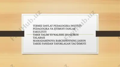 japoniyada xiii-xv asrlarda yaponiya tarixi — PPTX