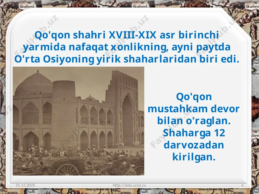 qo'qon xonligi shaharlari 8-sinf - Page 4