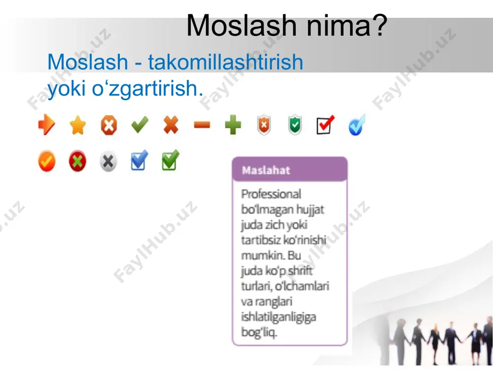 hujjatlarni auditoriya uchun moslash - Page 4