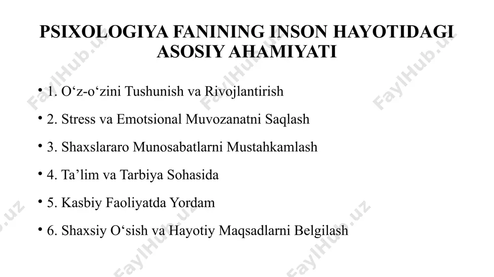 psixologiya fanining inson hayotida ahamiyati - Page 4