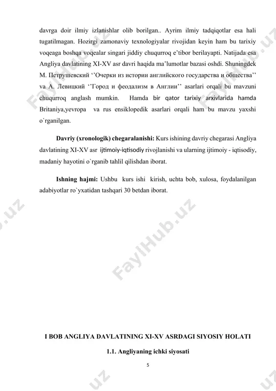 yatida erkin boʻlib qoldi, feodal qaram yer egalari esa hali qaram dehqonlarning yagona massasiga birlashmagan edi. feodal mulk va feodal ierarxiyasi hali o'zining yakuniy shaklini olmagan va keng tarqalmagan. 1066-yilda angliya normand istilosiga duchor bo'ldi. normandiya gertsogi uilyam o'ljaga, yangi yerlarni tortib olishga va qaram dehqonlarga och bo'lgan norman, shimoliy frantsuz va hatto italyan ritsarlarining katta qo'shinini to'pladi. bosqinning sababi uilyamning ingliz taxtiga da'vo qilishi edi, go'yo unga ingliz qiroli edvard konfessor tomonidan vasiyat qilingan, u biroz oldin vafot etgan.[footnoteref:2] papa gersogning da'volarini qo'llab-quvvatladi. 1066-yil sentyabr oyida uilyam o'z qo'shini bilan katta qayiqlarda la-manshni kesib o'tdi va angliya janubidagi pevensi ko'rfaziga qo'ndi. asosiy kuchi allaqachon kuchli qurollangan ritsar otliqlari bo'lgan gersog armiyasi inglizlarga qaraganda ko'proq edi. ikkinchisiga "donolar kengashi" tomonidan saylangan angliyaning yangi qiroli garold boshchilik qildi. normanlar bilan jangdan uch hafta oldin u norvegiya qiroli xarald xardradning shimoliy angliyaga kutilmagan hujumini qaytardi, uilyam bilan kelishib oldi. garoldning armiyasi, asosan, …