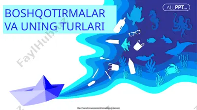 boshqotirmalar va uning turlari — PPTX