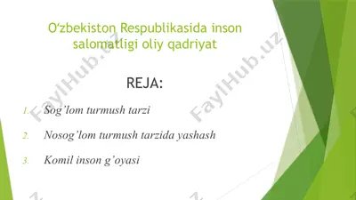 inson salomatligi — PPTX