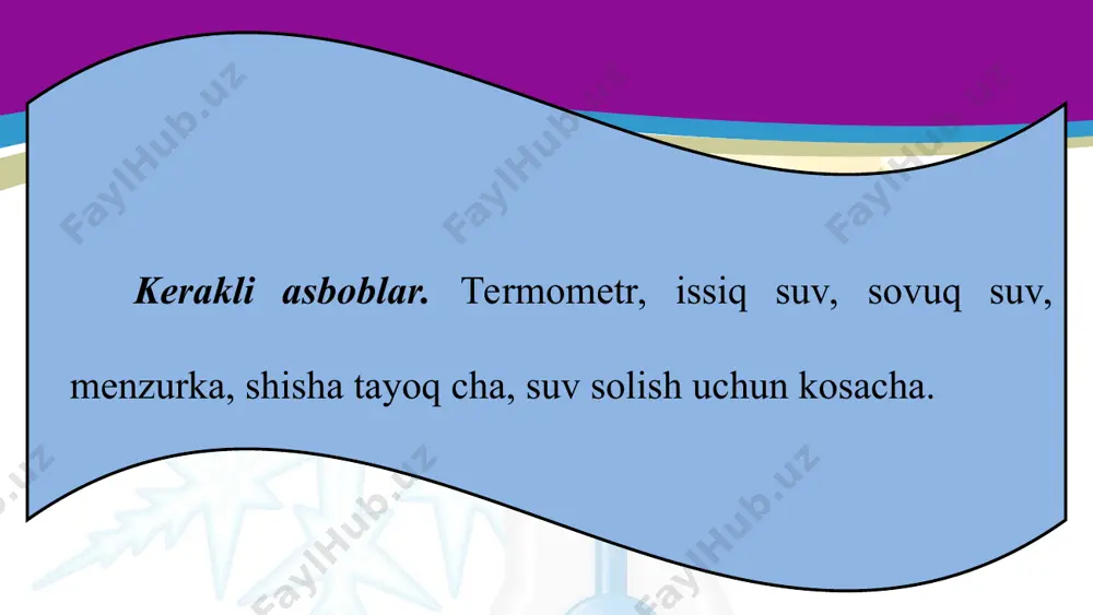 laboratoriya ishi. termometr yordamida havo va suyuqlik temperaturasini o‘lchash 6-sinf - Page 2