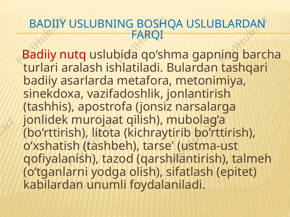 badiiy uslub va uning xususiyatlari - Page 4