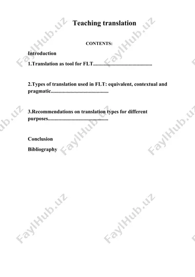 teaching translation — DOCX
