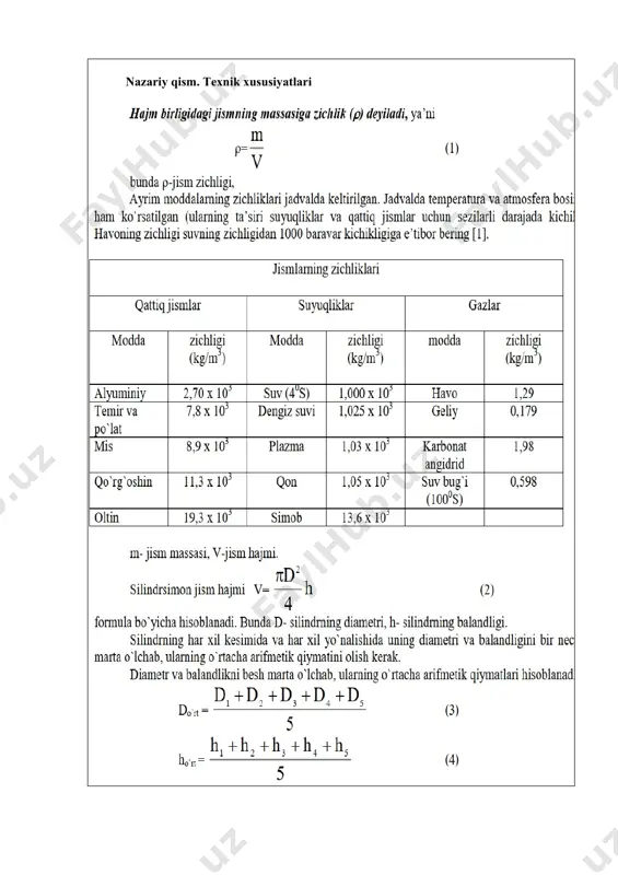 mikrometr qattiq jism zichligini aniqlash qurulmasi - Page 3