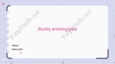 borliq antologiyasi — PPTX