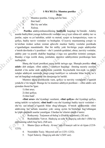 mumtoz poetika — DOCX