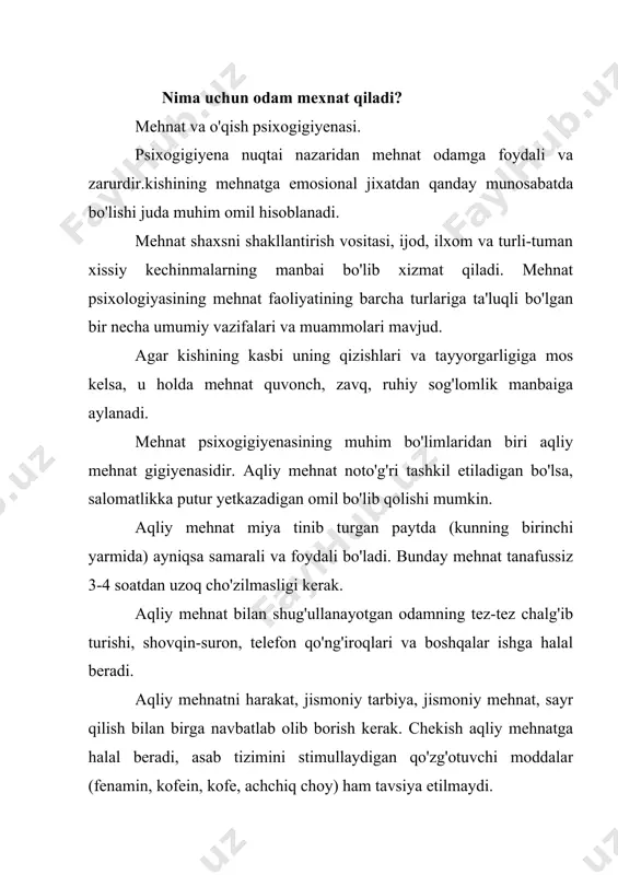 asldan-naslga o'tadi. qarindosh urug'dan qiz olish yoki qiz berish odati qat'iy qoralanish va undan butunlay voz kechish kerak. chunki ayrim ota onalar shunday nikoxlarga rozilik berib, natijada nogiron va kasalmand farzand dunyoga kelishiga sababchi bo'ladilar. psixogigiyenaninng eng muhim vazifalaridan biri har tomonlama to'la to'kis jinsiy hayotni qaror toptirishga yordam berishdan iboratdir. bu sohadagi buzilishlar ko'pincha ancha-muncha ruhiy jaroxatlar va asab buzilishlarga olib keladi. noto'g'ri olib borilgan jinsiy hayot ko'pincha kishini og'ir iztirobga solib u ko'pgina kelishmovchiliklarning sababchisi hisoblanadi. ayniqsa jinsiy hayotdagi chekinishlar va bu hayotning estetik jixatlarini bilmaslik zamirida erkakda va ayolda jinsiy sovuqlik kabi buzilishlar kuzatiladi. ayrim shaxslarda jinsiy moyillik ustunlik qilishi natijasida u jinsiy hayotga ko'proq e'tibor beradi.bunday holat shaxsda potologik rivojlanish belgisi borligini ko'rsatadi. jinsiy hayot faqat turmush qurgandan keyin boshlanishi kerak. jinsiy ortiqchaliklar va seksual buzuqliklar nerv sistemasini holdan toydiradigan omil hisoblanadi.