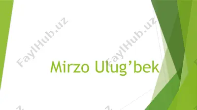 mirzo ulug’bek tarixi — PPTX