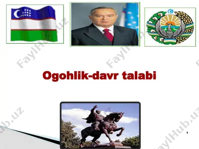 ogohlik-davr talabi — PPTX
