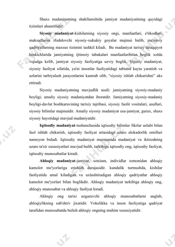 hunoslikning asosiy tushunchalaridandir. ayrim tadqiqotchilar uni davrning extiyojini belgilaydi, ya'ni, tarixiy xususiyat kasb etadi deb xisoblasa, boshka bir tadkikotchi rikert aksincha, qadriyat doimiy, universal xususiyatga ega deydi. qadriyat -kishilar hayotida uta ahamiyatli xodisadir. uni madaniyat soxalari ruyobga chikargan xodisa sifatida bogliklikda anglash mumkin. shundja xujalik, texnik, ijtimoiy, siyosiy, badiiy, ilmiy, ahloqiy qadriyatlar ajraladi. rasmiy nuktai nazardan kadryatni ijobiy va salbiy, o`ziga xos va doimiy, mustikil va shartli tarzda fark lash mumkin. moddiy nuktai nazardan qadriyat xissiy (ya'ni oddiy xis kilish organi)-bu hayotiy, maishi, texnik, kinikish qadriyati va boshka; va ma'naviy-ilmiy, ahloqiy, estetik, diniy va boshkalarga bulinadi. ayrim qadriyatlar (xujalik, texnik, siyosiy) tarixiy xususiyat kasb etib, ya'ni madaniyat, davr uzgarishi bilan ham uzgarib turishini batafsilrok urganish chogida aniklash kiyin emas; boshka qadriyatlar esa doimiy, universal xususiyatga ega (ahloqiy, badiiy). qadriyat ijtimoiy faoliyatni tartibga solib, individlar, guruxlar va jamiyatning muhim yutuklariga erishuvini belgilaydi. ij timoiy kulamdagi mazmun darajasi buyicha qadriyat uzviylikka ega. …