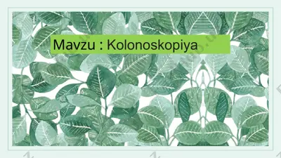 kolonoskopiya — PPTX