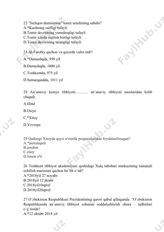xalq tabobati fanidan testlar - Page 5