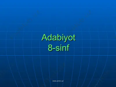 алишер навоийнинг ҳаёти ва ижоди dars ishlanma — PPT