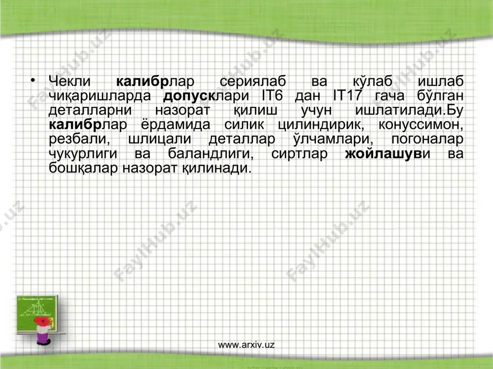 калибр ва улар ҳақида маълумот - Page 3