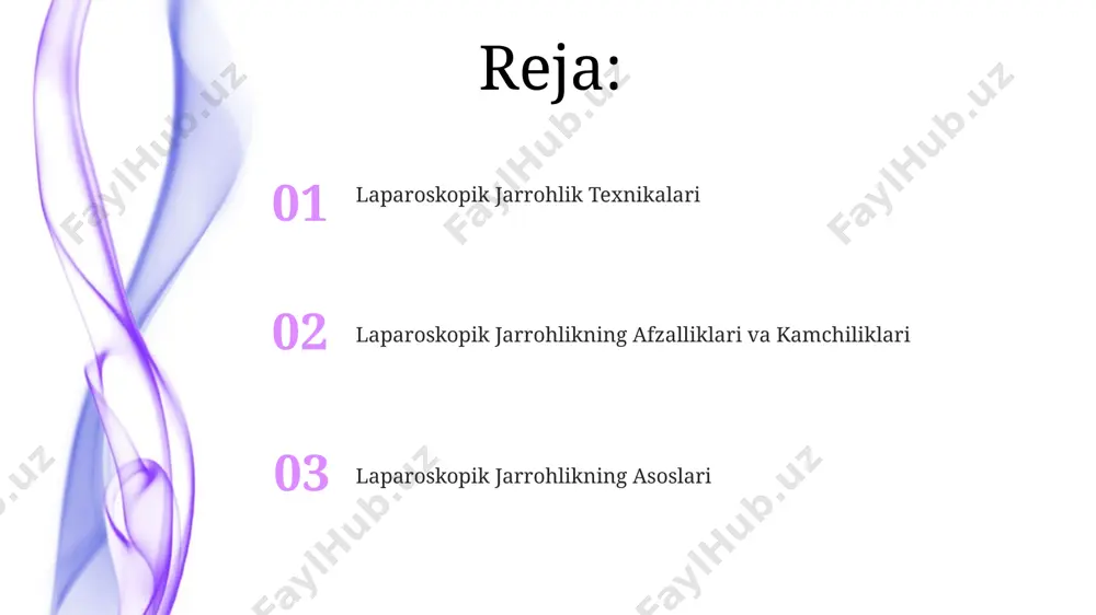 ezligini va aniqligini oshiradi. kelajakda 5g texnologiyalaridan foydalanish laparoskopik operatsiyalarni masofadan turib bajarish imkoniyatini yaratadi, bu esa qiyin hududlardagi bemorlarga yuqori sifatli tibbiy yordam ko'rsatishga yordam beradi. laparoskopik jarrohlikning afzalliklari laparoskopik jarrohlik ko'krak va qorin bo'shlig'idagi 10 dan ortiq turdagi operatsiyalarni amalga oshirish imkonini beradi, bu esa bemorlar uchun minimal invaziv muolajalarni ta'minlaydi. ushbu usulda qon ketish kamroq bo'ladi, infektsiyalar xavfi pasayadi va jarrohlikdan keyingi asoratlar soni taxminan 30% ga kamayadi. laparoskopik jarrohlikdan keyingi davr bemorlarga laparoskopik jarrohlikdan keyin kamida 2-3 kun davomida og'ir jismoniy mashqlar va og'ir narsalarni ko'tarishdan saqlanish tavsiya etiladi, to'liq tiklanish esa 4-6 hafta davom etadi. jarrohlikdan keyingi og'riqni boshqarish uchun analjeziklar, masalan, 50-100 mg tramadol yoki boshqa og'riq qoldiruvchi vositalar qo'llanilishi mumkin, ammo dozani shifokor belgilaydi. bemorlarni rejalashtirish va yordam laparoskopik jarrohlikka tayyorgarlik ko'rishda bemorning yoshi, umumiy sog'lig'i holati va oldingi operatsiyalar tarixi kabi omillarni hisobga olish muhim, bu esa muvaffaqiyatli natijalarga erishish ehtimolini oshiradi. …