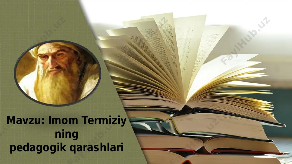 ps://uz.wikipedia.org/wiki/taxallus https://uz.wikipedia.org/wiki/termiziy_abu_iso#cite_note-1 https://uz.wikipedia.org/wiki/hadis_ilmi https://uz.wikipedia.org/wiki/sharq https://uz.wikipedia.org/wiki/mamlakat https://uz.wikipedia.org/wiki/iroq https://uz.wikipedia.org/wiki/isfahon https://uz.wikipedia.org/wiki/xuroson https://uz.wikipedia.org/wiki/makka https://uz.wikipedia.org/wiki/madina https://uz.wikipedia.org/wiki/qiroat https://uz.wikipedia.org/wiki/ilm https://uz.wikipedia.org/wiki/bayon https://uz.wikipedia.org/w/index.php?title=fikd&action=edit&redlink=1 https://uz.wikipedia.org/wiki/tarix https://uz.wikipedia.org/wiki/olim https://uz.wikipedia.org/wiki/imom_buxoriy https://uz.wikipedia.org/wiki/imom_muslim https://uz.wikipedia.org/wiki/imom_abu_dovud https://uz.wikipedia.org/w/index.php?title=qutayba_ibn_sayd&action=edit&redlink=1 https://uz.wikipedia.org/w/index.php?title=ishoq_ibn_muso&action=edit&redlink=1 https://uz.wikipedia.org/w/index.php?title=ishoq_ibn_muso&action=edit&redlink=1 https://uz.wikipedia.org/w/index.php?title=maxmud_ibn_g%ca%bbaylon&action=edit&redlink=1 termiziy qalamiga mansub asarlarning aksariyati bizgacha yetib kelgan. "al-jomeʼ as-sahih" ("ishonarli toʻplam"), "ashshamoil annabaviya" yoki "ashshamoil annabiy sallolohu alayhi va sallam" ("paygʻambar alayhissalomning shakl va sifatlari"), "alilal filhadis" ("hadislardagi illatlar"), "risola filxilof valjadal" ("hadislardagi ixtilof va bahslar haqida risola"), "attaʼrix" ("tarix"), "kitob uzzuhd" ("zohidlik kitobi"), "kitob ulasmo valkuno" ("ismlar va kunyalar kitobi") va boshqa termiziyning asarlari ichida eng mashhuri, shubhasiz, "al-jomeʼ as-sahih" boʻlib, 6 ta ishonchli hadislar toʻplamidan biridir. ushbu asar ilmiy manbalarda "jomeʼ at-termiziy", "sahihi termiziy", "sunani termiziy" nomi bilan ham ataladi. termiziyning muhim asarlaridan yana biri "ash-shamoil an-nabaviya" muhammad (alayhi sallom)ning shaxsiy hayoti, u zotning suvrat va siyrati, ajoyib fazilatlari, odatlariga