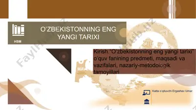 oʻzbekistonning eng yangi tarixi — PPTX