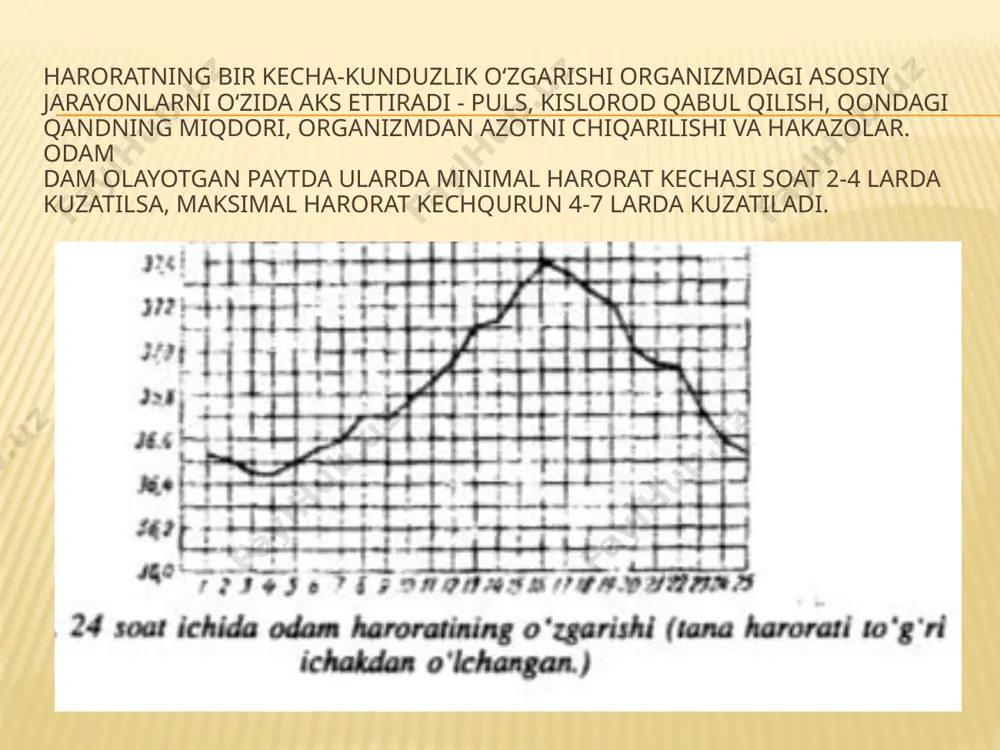 iladi. bu jarayon uch yoi bilan: konveksiya (konveksion issiqlik yo‘qotish), nurlantirish (radiatsion issiqlik o ‘tkazish) va bugianish yoii bilan amalga oshiriladi. organizmda hosil boigan barcha issiqlikning 31% tevarak-atrofdagi havoni isitish yoii bilan, 44% issiqlik sochish yoii bilan chiqariladi, demak havoni isitish va issiqlik sochish yoii bilan issiqlikning hammasi boiife 75% - ni tashqariga chiqariladi; teridan suv bugianganda 10%, o‘pkadan suv bugianganda 12%, jami 22% issiqlik yo‘qoladi; nafasga olinadigan havoni va chiqariladigan siydik bilan axlatni isitishga 3% issiqlik sarf boiadi. tashqariga issiqlik chiqarish qanday o‘/,garadi? issiqlik chiqarishda teri tomirlarining rcfleks yoii bilan kengayishi va torayishi katta rol o‘ynaydi. sovuq havoda odamning terisi dastlab qizarishini va uzoq sovuganda bo‘zarishini, havo isiganda esa terining qizarishini hamma biladi. teri rangining zgarishiga sabab shuki, qon tomirlari, avvalo arteriolalar sovuqning ta\siri bilan bir oz kengayadi, so‘ngra esa torayadi. natijada tananing sirtiga qon kelishi kamayadi, binobarin, tashqi havoni isitish va issiqlikni tarqalish yo‘li bilan issiqlik chiqarish ham …