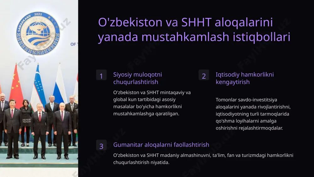 o'zbekiston va shht o'rtasidagi munosabatlar: tarix va rivojlanish - Page 5