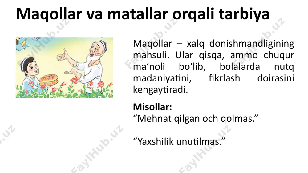 xalq ogʻzaki ijodi yodgorliklarining tarbiyadagi ahamiyati - Page 5
