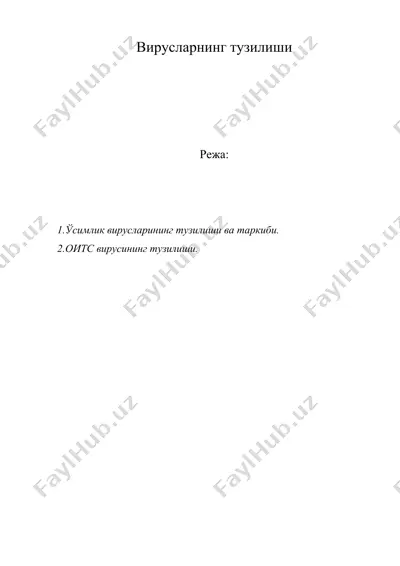 вирусларнинг тузилиши — DOC