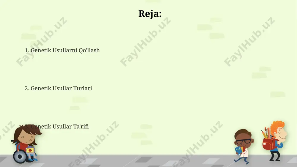(polimeraz zanjiri reaksiyasi) usuli 1983-yilda kary mullis tomonidan ixtiro qilingan va dnkning ma'lum qismini millionlab nusxalarini yaratishga imkon beradi, bu esa genetik tadqiqotlar uchun juda muhimdir. dnkni ajratib olish va tahlil qilish dnk tahlili pcr (polymerase chain reaction) metodi yordamida amalga oshiriladi va bu jarayon taxminan 2-4 soat davom etadi, natijalar esa 72 soat ichida tayyor bo'ladi. dnkni ajratib olishda, masalan, qon namunasi 10 ml dan ortiq bo'lishi kerak va bu jarayon maxsus laboratoriyalarda, masalan, toshkentdagi genetika institutida amalga oshiriladi. dnk sekvensiyasi texnologiyasi, masalan, illumina platformasi yordamida, bir milliarddan ortiq nukleotidlarni aniqlashga imkon beradi va bu genetik kasalliklarni aniqlashda muhim ahamiyatga ega. pcr texnologiyasi va uning qo'llanilishi pcrning tibbiyotdagi qo'llanilishi juda keng: kasalliklarni diagnostikasi (masalan, covid-19), genetik kasalliklarni aniqlash, sud-tibbiyot ekspertizasida, shuningdek, 30 dan ortiq mamlakatlarda genetik tadqiqotlarda qo'llaniladi. pcr texnologiyasi 1983-yilda kary mullis tomonidan ixtiro qilingan bo'lib, dnkning ma'lum bir qismini millionlab nusxalarini yaratishga imkon beradi va genetik tadqiqotlarda …