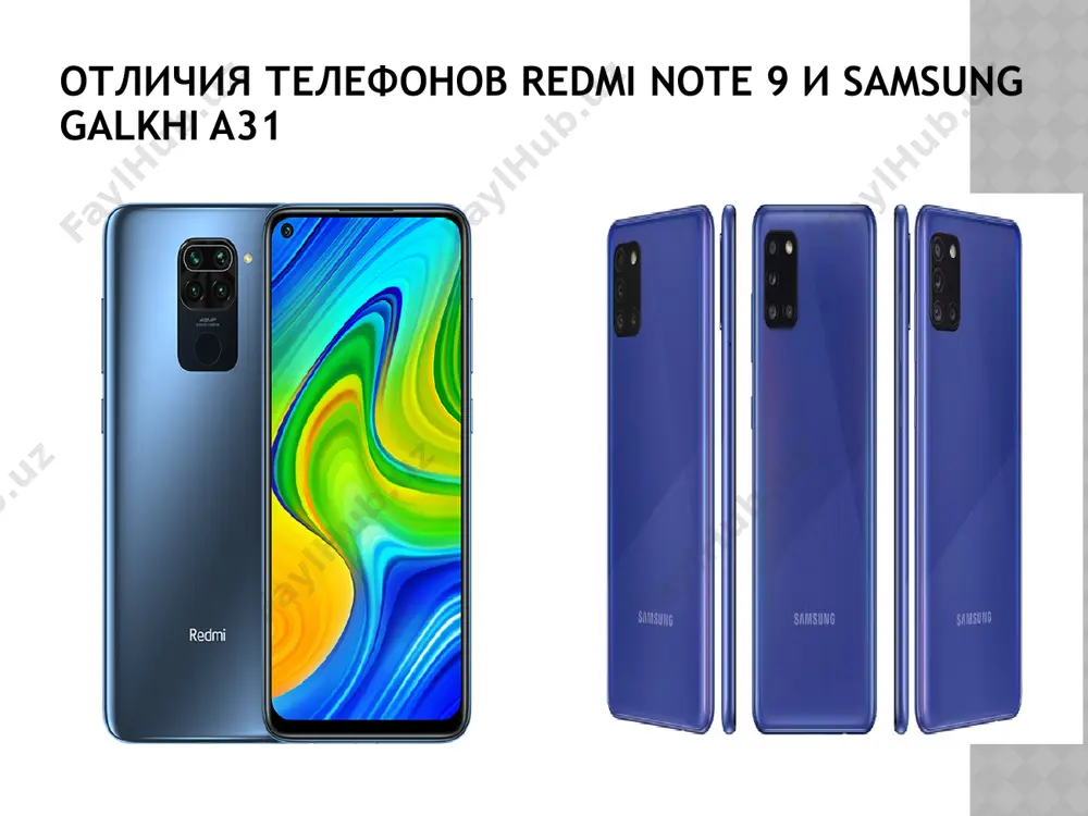telefonlarni taqqoslash: redmi note 9 vs samsung galaxy a31 - Page 2