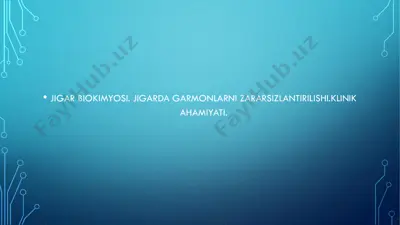 jigar biokimyosi — PDF