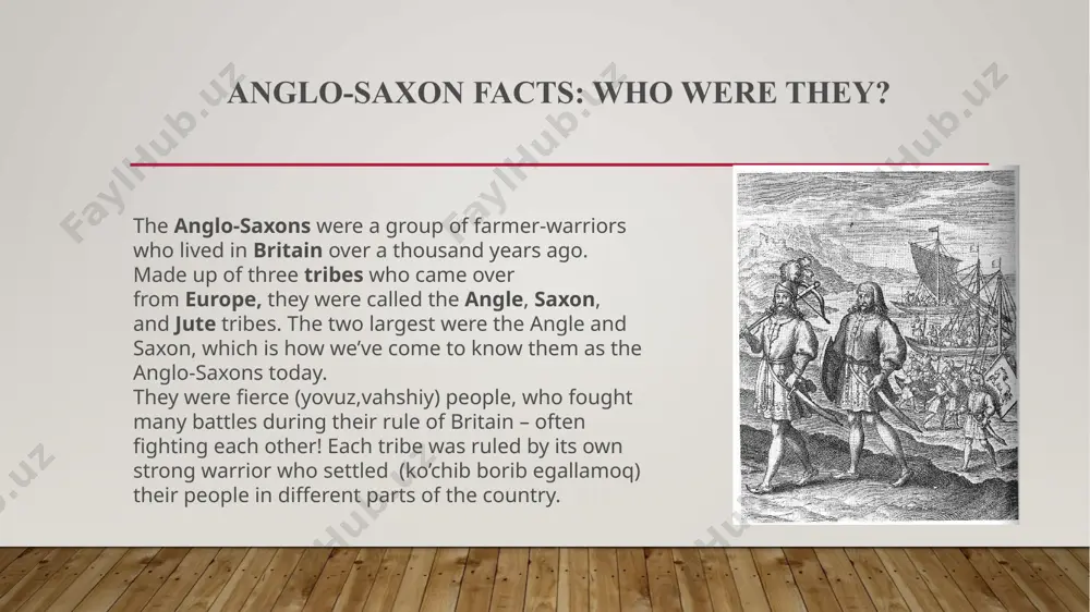 qa dinga kirgizmoq) to christianity and slowly the rest of the country followed suit. pagan temples (ibodatxona) were turned into churches and more churches (built of wood) started popping up all over britain. the anglo-saxon period the anglo saxon period in english literature spanned (oraliq davr) from 410 ce to 1066 ce. despite coinciding (bir davrga to’g’ri kelmoq) with the dark ages of england, it is the foundational period of english identity and language as we know today. understanding england before and after the arrival of the germanic saxons, angles, and jutes is indispensable (necessary) for an understanding of the anglo saxon literature. the celts to understand anglo saxon period in english literature, we must know about the celts and the romans. the gaelic and celtic tribes or the celts lived in england as early as 1000 bc. while the gaeles spoke gaelic, the celts spoke common brittonic language and …