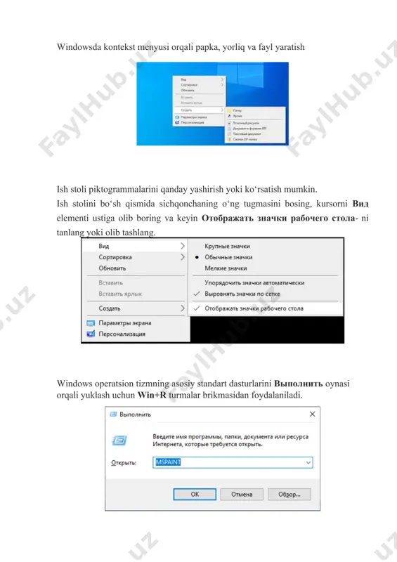 windows operatsion tizimida ishlash asoslari - Page 4