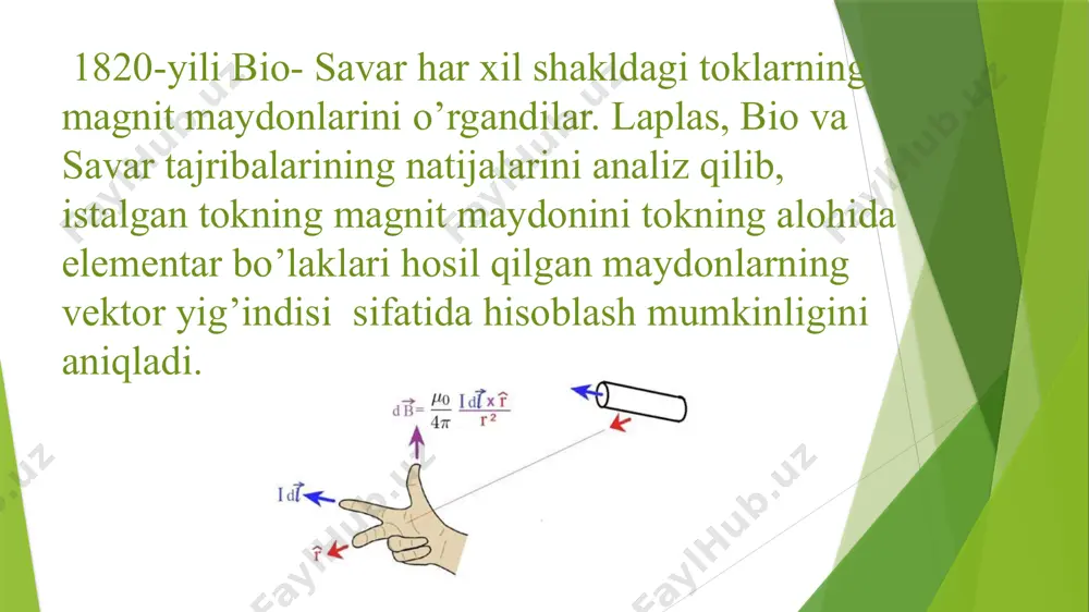 bio-savar-laplas qonuni va uning turli o‘tkazgichlarga tatbiqi - Page 4