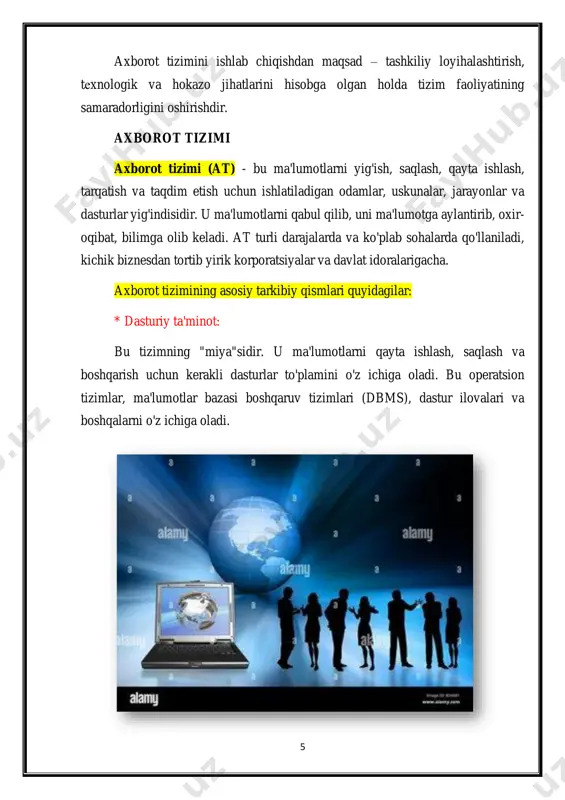 bardorligini oshirish kirish huquqlarini boshqarish foydalanuvchilarga faqat kerakli ma'lumotlarga kirish huquqini berish. "kamida imtiyozlar" tamoyiliga amal qilish jismoniy xavfsizlik bino va uskunalarni jismoniy shikastlanish va ruxsatsiz kirishdan himoya qilish foydalanuvchilarni identifikatsiyasi va autentifikatsiyasi foydalanuvchilarni aniqlash va ularning kimligini tasdiqlash doimiy monitoring va audit tizimlar va jarayonlarni doimiy ravishda kuzatish va ularning xavfsizligini tekshirish 11 3. qonuniy himoya usullari: * qonunlar va me'yorlarga rioya qilish: axborot xavfsizligi bilan bog'liq qonunlar va me'yorlarga amal qilish. * shartnomalar va bitimlar: ma'lumotlarni himoya qilish bilan bog'liq shartnomalar tuzish. himoya usullarini tanlash: axborotni himoya qilish usullarini tanlash ma'lumotlarning ahamiyati, turli xil tahdidlarning ehtimoli va byudjet imkoniyatlariga bog'liq. ko'p hollarda, turli xil texnik va tashkiliy usullarni birgalikda qo'llash eng samarali bo'ladi. muhim ahamiyatga ega ma'lumotlarni himoya qilish uchun kompleks yondashuv zarur. 12 axborot tizimlarida axborotning xavfsizlik darajasi axborot tizimlarida axborot xavfsizligi darajasi turli omillarga bog'liq bo'lgan murakkab ko'rsatkichdir. uning aniq miqdorini o'lchash qiyin, lekin umumiy baholash …
