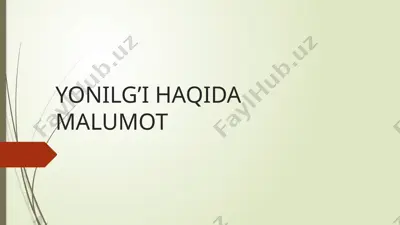 yoqilg‘i — PPTX