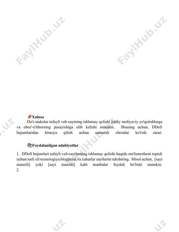 ddos hujumlaridan himoya qilish usullari - Page 5