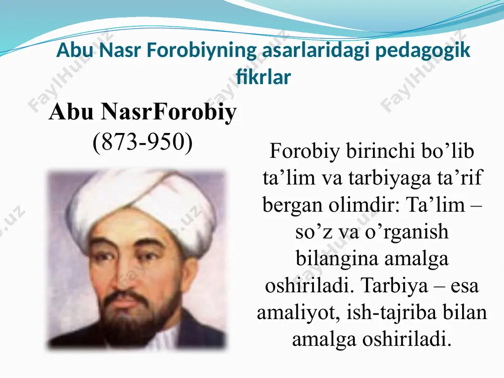 sharq uyg’onish davrida pedagogik fikrlarning rivojllanishi - Page 5