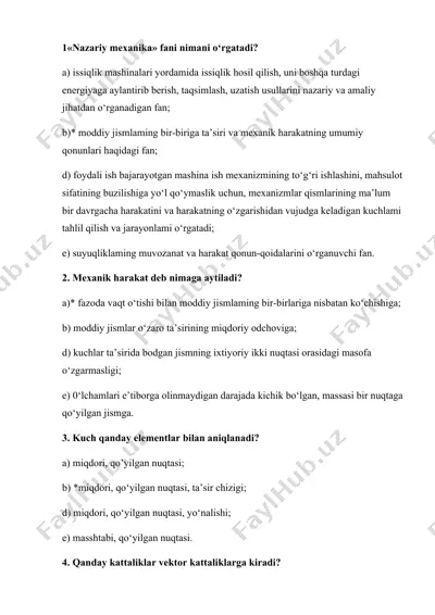 nazariy mexanika — DOCX