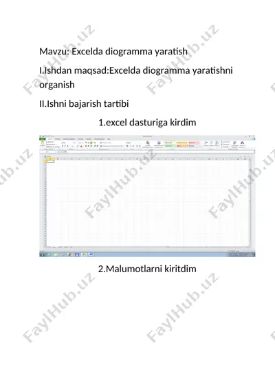 excelda diogramma yaratish — DOCX
