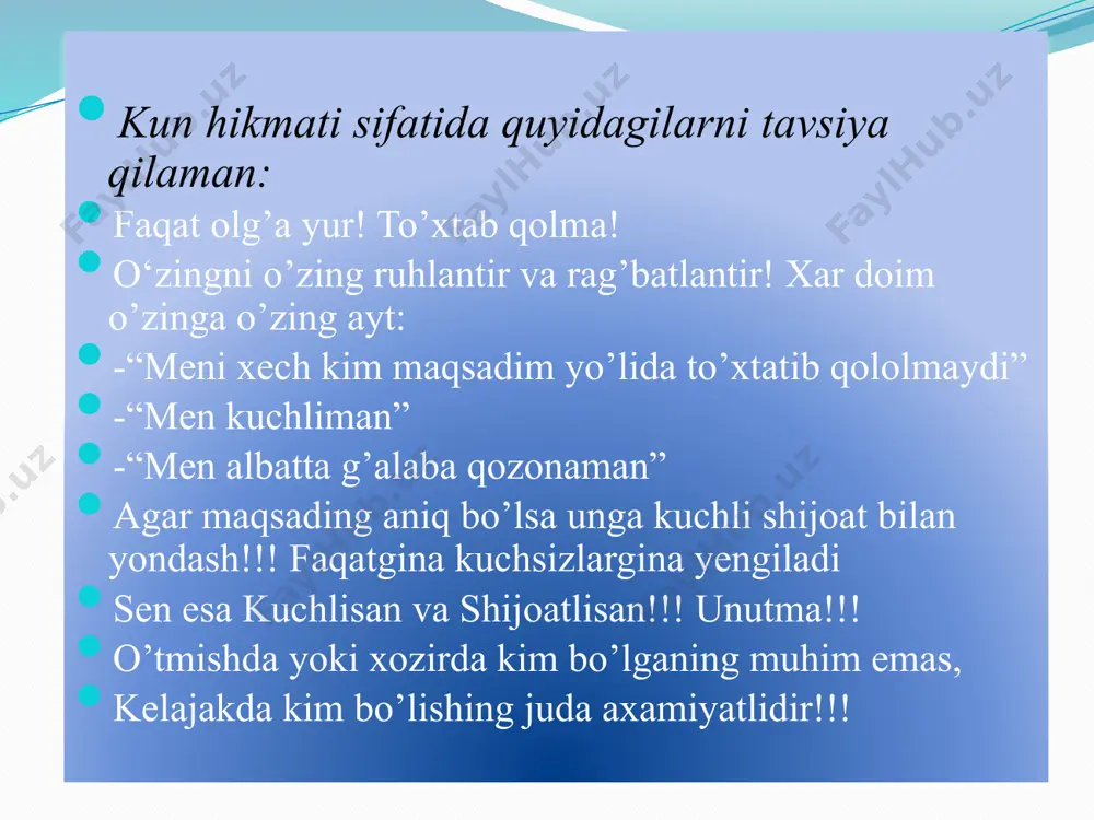 tadbirlar, harakatlar, intilishlar majmuini anglatadi. tarbiya nafaqat oila, maktab, bolalar va yoshlar tashkilotlarida olib boriladigan jarayonlar bo‘libgina qolmay, uning yetakchi g‘oyalari ommaviy axborot vositalari, gazeta va jurnallar orqali singdirilgan mafkurani ham o‘z ichiga oladi. zero, tarbiya ta’limga nisbatan kengroq bo‘lgan tushunchadir. bunday tarbiyaning oila va tarbiyaviy muassasalar hamda jamoat tashkilotlari tomonidan amalga oshirilishini nazarda tutadi. shu jihatdan tarbiya ta’lim olish bilan chambarchas bog‘liq holda amalga oshiriladi. tarbiya – ma’naviy manbalar va hozirgi zamon talablari va ehtiyojlarini nazarda tutgan holda, o‘qituvchining o‘quvchi bilan aniq bir maqsadga qaratilgan o‘zaro amaliy va nazariy muloqotidir. tarbiya – o‘qituvchi va o‘quvchi (tarbiyachi va tarbiyalanuvchi)lar o‘rtasida tashkil etiluvchi pedagogik faoliyat bo‘lib, tarbiyalanuvchini ma’lum bir maqsadga muvofiq takomillashtirish uchun shaxsga muntazam va tizimli ta’sir etish, jamiyatning ijtimoiy-tarixiy tajribalariga yondashib shaxsni har tomonlama shakllantirish, uning xulq-atvori va dunyoqarashini, ijtimoiy ongini tarkib toptirishda xalqning boy mafkuralariga yo‘naltirilgan qizg‘in faoliyat jarayonidir. “tarbiya” fanining asosiy maqsadi, bugungi kun talabiga javob beradigan …