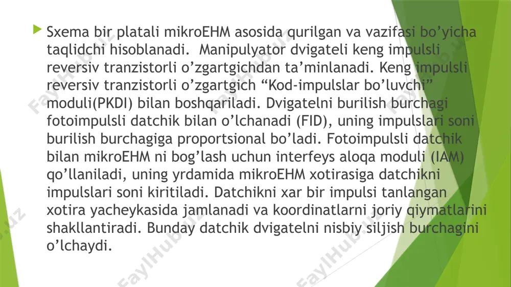 robottexnika mikroprotsessor elektryuritmalari - Page 4