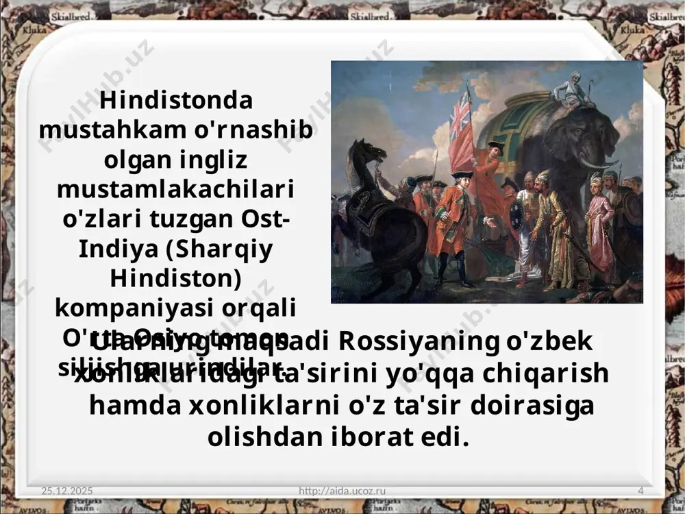 xix asr birinchi yarmida o'rta osiyo uchun angliya-rossiya raqobatchiligi 8-sinf - Page 4