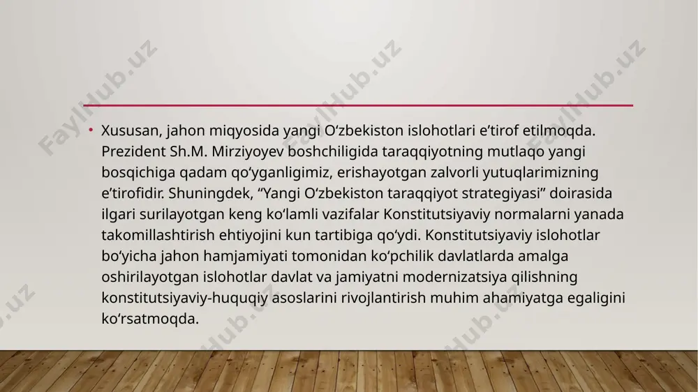 koʻp asrlik mustahkam va maʼnaviy tayanchlariga ega boʻladi, oilada demokratik negizlarga asos solinadi, odamlarning talabehtiyojlari va qadriyatlari shakllanadi. demak, oila jamiyatning tabiiy hujayrasi, ijtimoiy asosidir. oila qanchalik mustahkam boʻlsa, jamiyat ham shunchalik mustahkam boʻladi va tez rivojlanadi. zero, jamiyat asosi – oilaning moddiy va ijtimoiy jihatdan mustahkamlanib borishi gʻoyat muhim ahamiyatga ega. 1. oila nima? a) jamiyatning eng kichik bo‘g‘ini b) ish joyi tashkiloti c) o‘quv dargohi to‘g‘ri javob: a --- 2. ota-onaning bolaga nisbatan asosiy vazifasi nima? a) uni jazolash b) uni moddiy ta’minlash va tarbiyalash c) faqat maktabga yuborish to‘g‘ri javob: b --- 3. bola necha yoshdan boshlab maktabga boradi? a) 5 yosh b) 6 yosh c) 7 yosh to‘g‘ri javob: c 4. oila a’zolari orasida qanday munosabat bo‘lishi kerak? a) qattiqqo‘llik va qo‘rqitish b) hurmat, mehr va tushunish c) raqobat va tortishuv to‘g‘ri javob: b --- 5. bola tarbiyasida eng muhim omil nima? a) mol-mulk b) ta’lim …